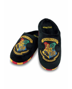 Chaussons Harry Potter Enfant Poudlard noirs jaunes rouges