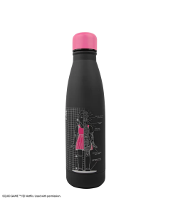 Gourde Squid Game métal isotherme Young-hee Blue Print Black