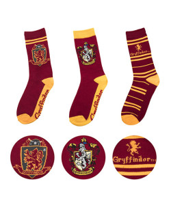 Lot 3 paires de chaussettes Gryffondor Harry Potter