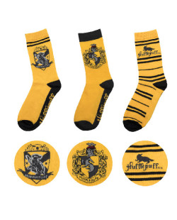 Lot 3 paires de chaussettes Poufsouffle Harry Potter