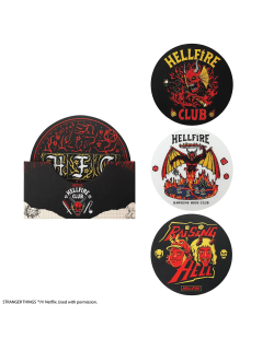 Lot de 4 sous-verre Hellfire Club Stranger Things