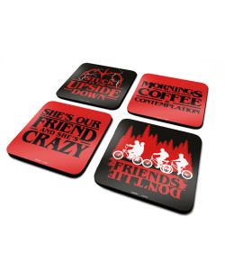Lot de 4 Sous-Verre Stranger Things Citations