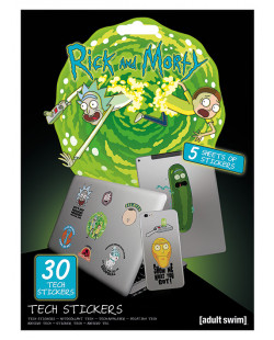 Pack de 30 Tech Stickers Rick et Morty