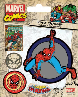 Pack de 5 Stickers Retro Spiderman