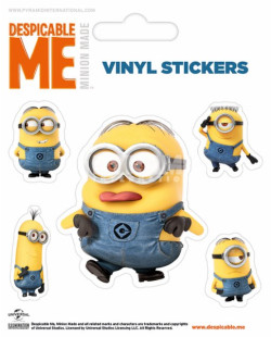 Pack de 5 Stickers Minion Dave et ses Amis Moi Moche et Mechant