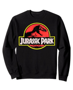 Pull sweat Jurassic Park noir Logo vintage