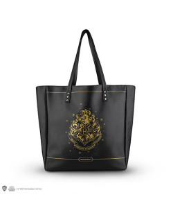 Sac à main Harry Potter noir Blason Poudlard doré
