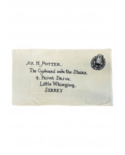 Serviette de bain Harry Potter Lettre d'acceptation Poudlard