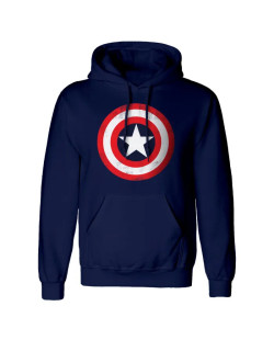 Sweat à capuche Captain America Marvel Bleu Logo