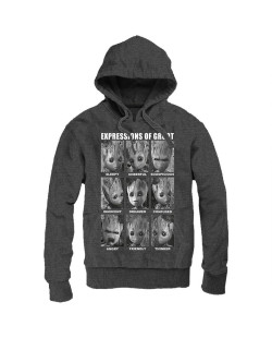 Sweat Groot Emotions gris à capuche
