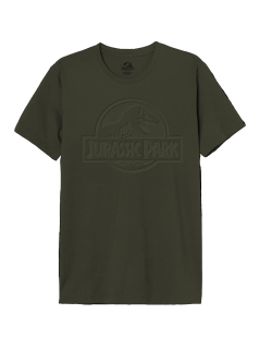 T-shirt Jurassic Park kaki logo relief rubber