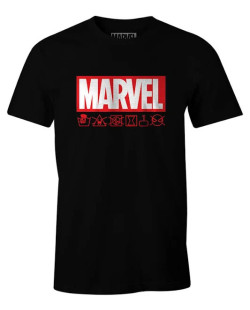 T-shirt MARVEL noir washcare label