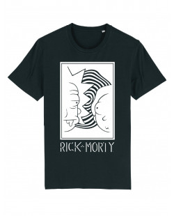 T-shirt Rick et Morty black and white