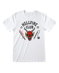 T-shirt Stranger Things Hellfire Club blanc