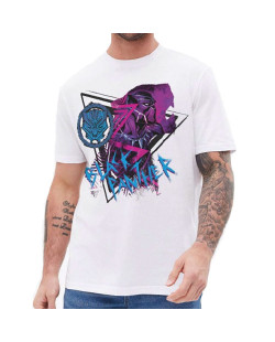 Tee-Shirt Black Panther blanc Tag Marvel