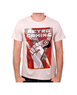 Tee-Shirt Blanc Retro Gaming Geek