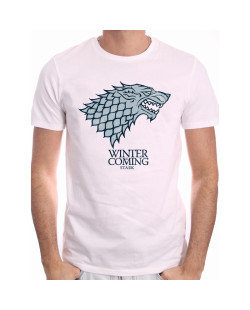 Tee-Shirt Blanc Winter is Coming Game of Thrones
