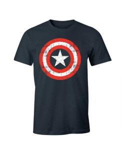 Tee-Shirt Captain America bleu logo vintage