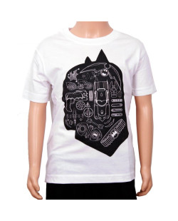 Tee Shirt Enfant Blanc Silhouhette Batman