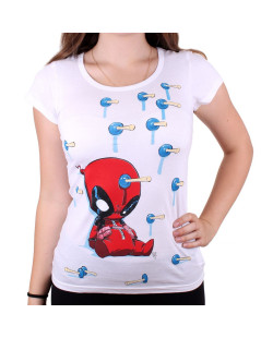 Tee-Shirt Femme Blanc Baby Arrows Deadpool