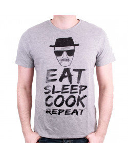 Tee-Shirt Gris Eat Sleep Cook Breaking Bad