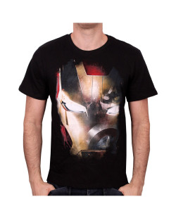 Tee-Shirt Noir Iron Mask + Captain Iron Man