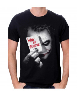 Tee Shirt Noir Joker Why So Serious Batman 