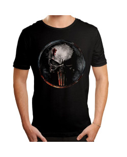 Tee-Shirt Punisher Noir Skull Blood