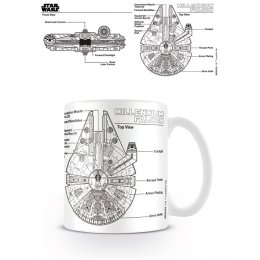 Mug Falcon Millenium Sketch Star Wars