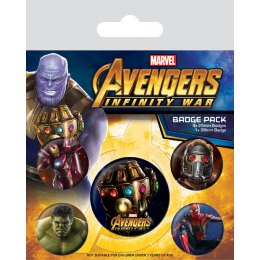 Pack de 5 badges Avengers Marvel