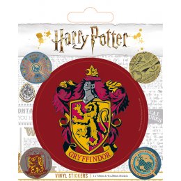 Pack de 5 Stickers Harry Potter Gryffondor vintage