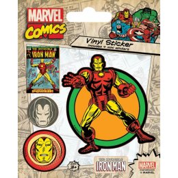 Pack de 5 Stickers Retro Iron Man