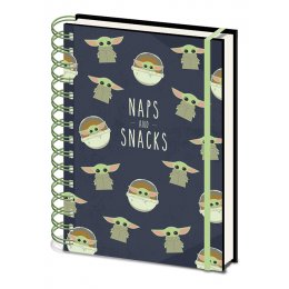 Carnet Bloc Notes Star Wars The Mandalorian Naps and Snacks