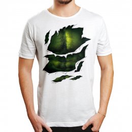 Tee-Shirt Blanc Hulk Vert Marvel