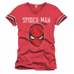 Tee-Shirt Rouge Masque Spiderman