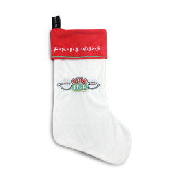 Chaussette de Noël Friends blanche et rouge Central Perk