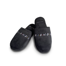 Chaussons Friends noirs Logo