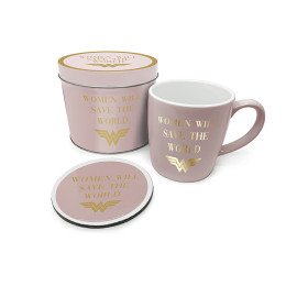 Tasse et dessous de verre WOMAN WILL SAVE THE WORLD