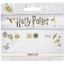 Lot Boucles d'oreilles Harry Potter Chocogrenouilles Retourneur de temps Lunettes éclair