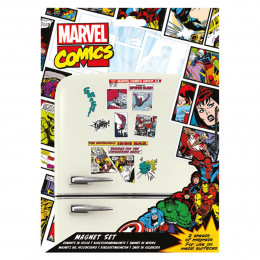 Pack de 20 aimants magnets Marvel Retro Comics