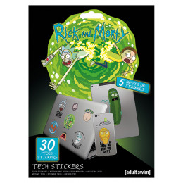 Pack de 30 Tech Stickers Rick et Morty