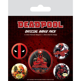 Pack de 5 badges Deadpool