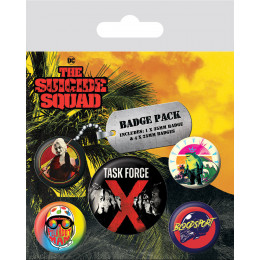 Pack de 5 badges Suicide Squad Task Force