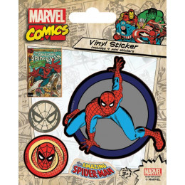 Pack de 5 Stickers Retro Spiderman