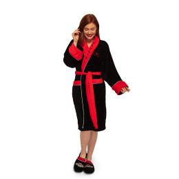 Peignoir Friends femme Central Perk noir et rouge