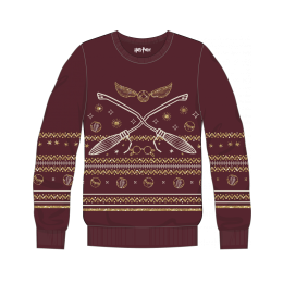 Pull de Noël enfant Harry Potter Quidditch holidays