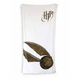 Serviette de bain Harry Potter blanche vif d'or