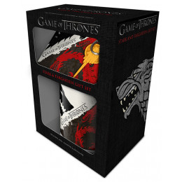 Set Game of Thrones Mug sous verre et porte-clés Stark & Targaryen