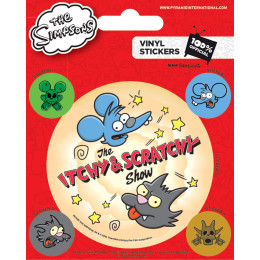 Stickers Itchy et Scratchy Show Simpsons