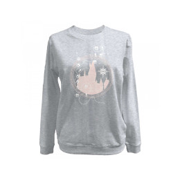 Sweat femme Harry Potter gris et rose Marauder's house